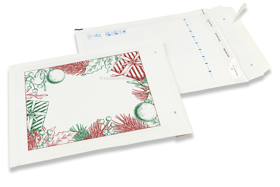 Enveloppes à bulles blanches pour Noël - Vintage