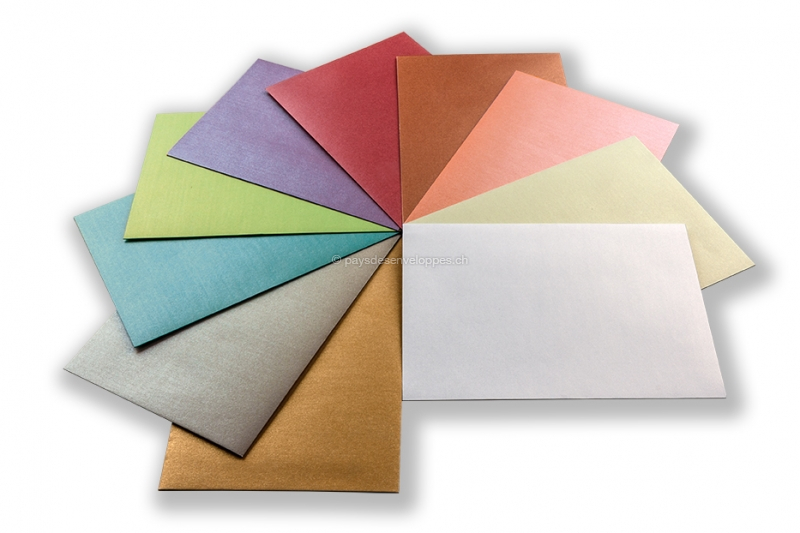 Enveloppes de couleurs nacrées