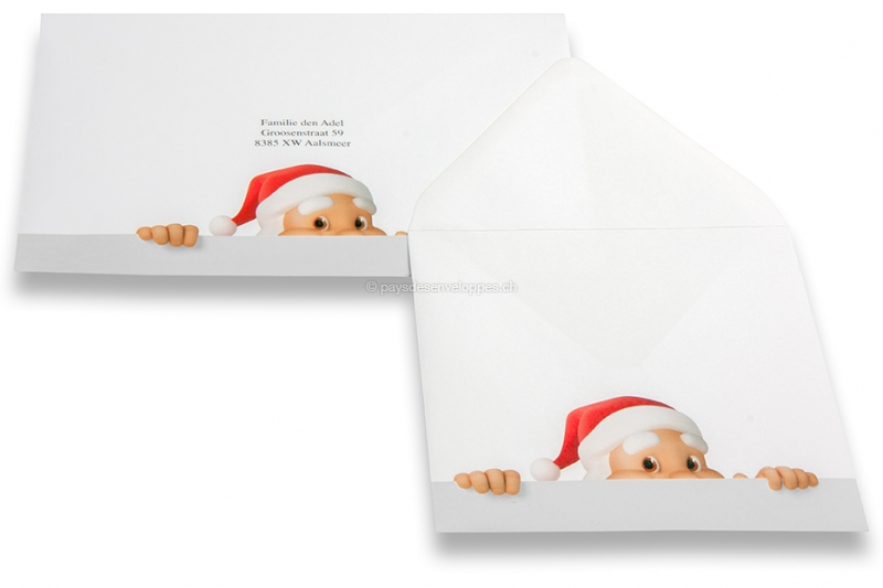 Enveloppe de Noël personnalisée et colorée à imprimer -  Christmas card  envelopes, Envelope pattern, Christmas envelopes