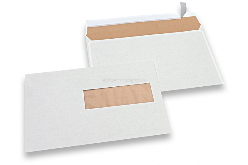 Enveloppes blanc cassé à fenêtre | Paysdesenveloppes.ch