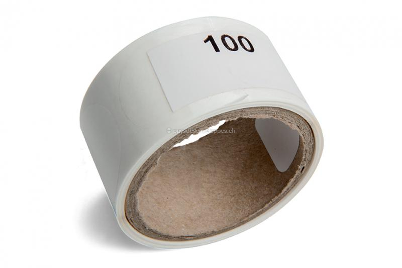 Pastilles adhésives transparentes - par rouleau